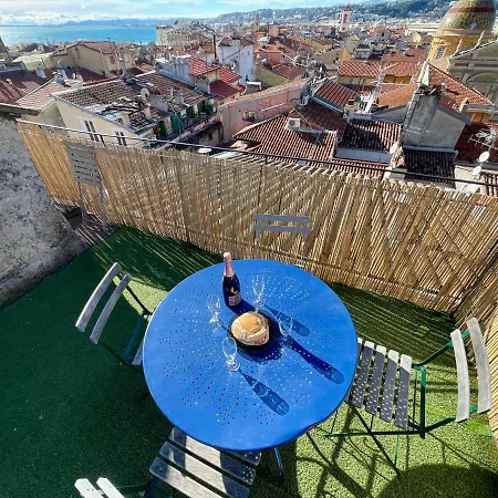 Triplex Toit-terrasse Authentique Vieux-nice & アパート *